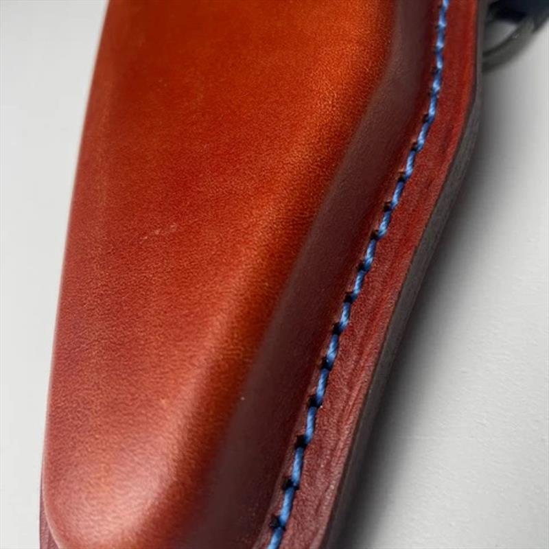 Front of leather sheath - photo © SORD Fishing Products